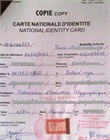 Copie certifiée de la carte nationale d'identité